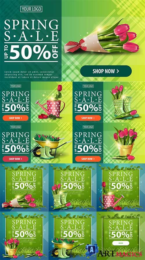   -   / Spring banners - Vector Graphics
