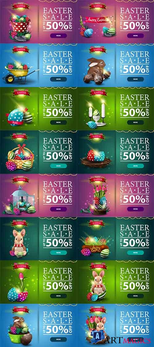    - 2 -   / Banners for Easter - 2 - Vector Graphics