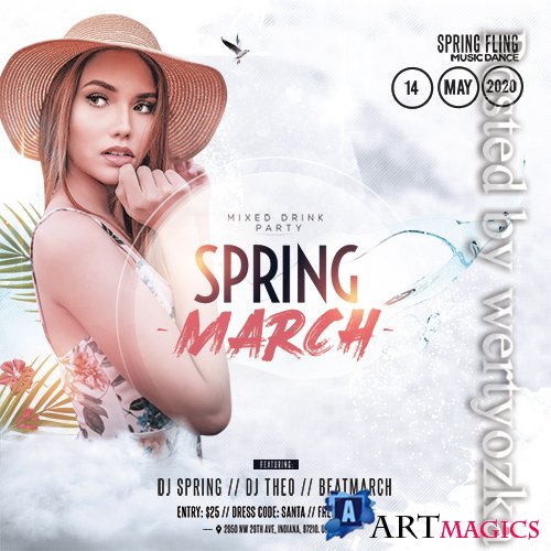 Spring Party - Premium flyer psd template