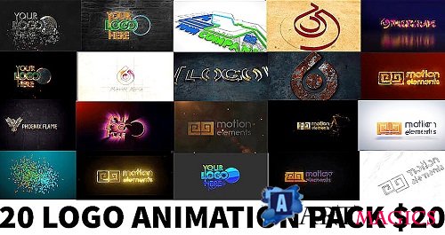 MotionElements - 20 Logo Animation Pack - 11927809 - Project for After Effects