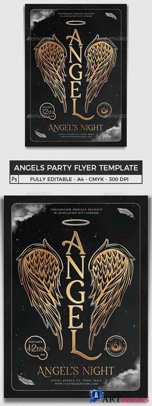 Angels Party Flyer Template V3 - 25891488 - 4638307