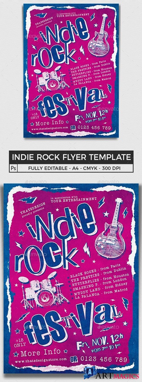 Indie Rock Flyer Template V11 - 25924456 - 4651005