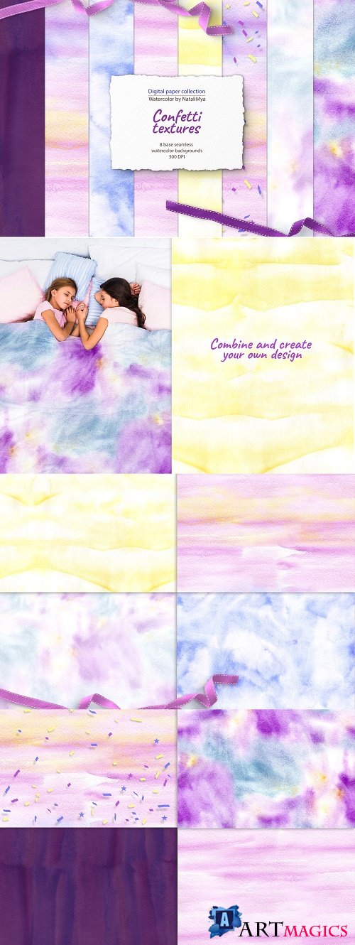 Cute confetti - seamless backgrounds - 4661061