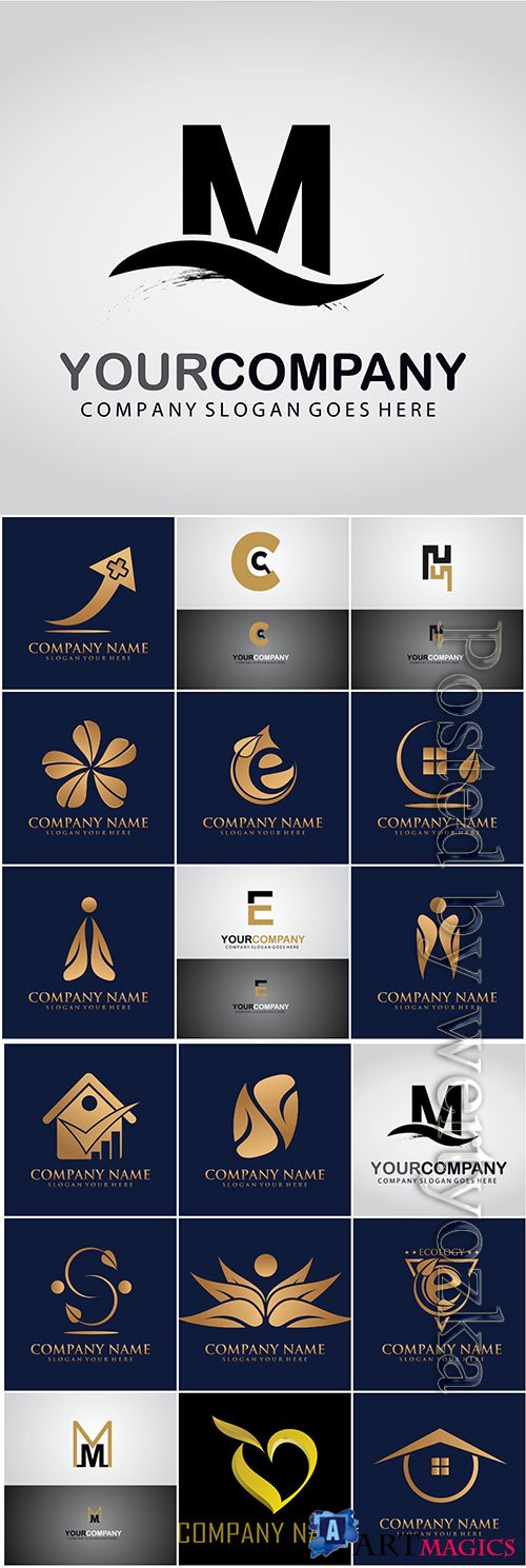 Logos in vector, business icons, emblems, labels # 6