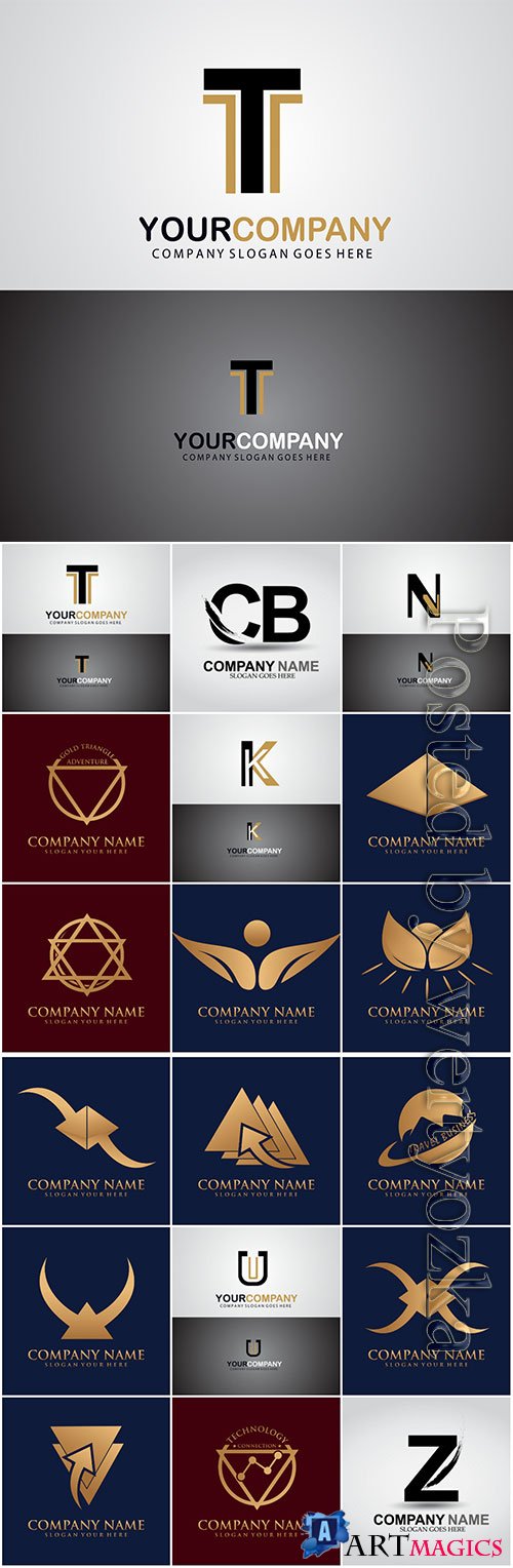 Logos in vector, business icons, emblems, labels # 7