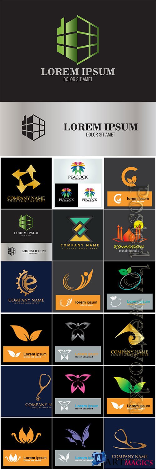 Logos in vector, business icons, emblems, labels # 5