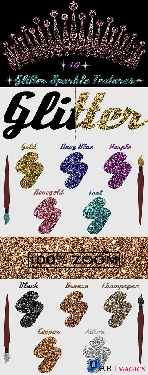 10 Glitter Sparkle Textures