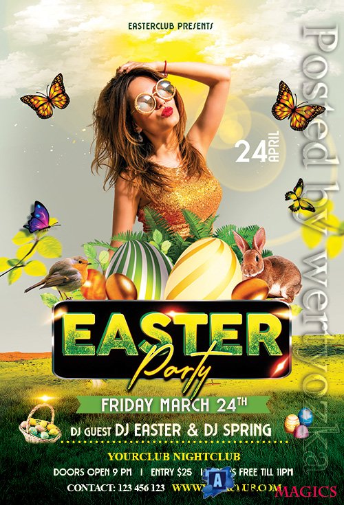 Easter Party3 - Premium flyer psd template