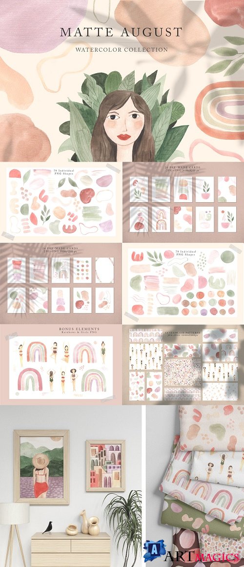 Modern Watercolor Graphic Collection - 4000351