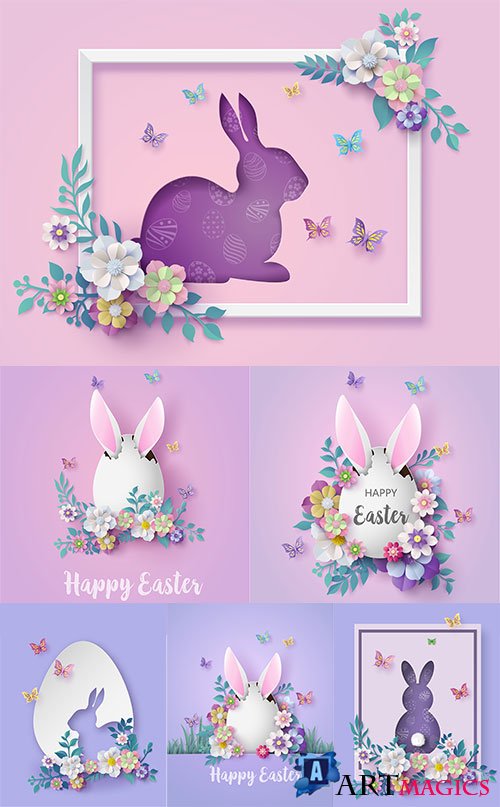      3 / Easter backgrounds in vector 3