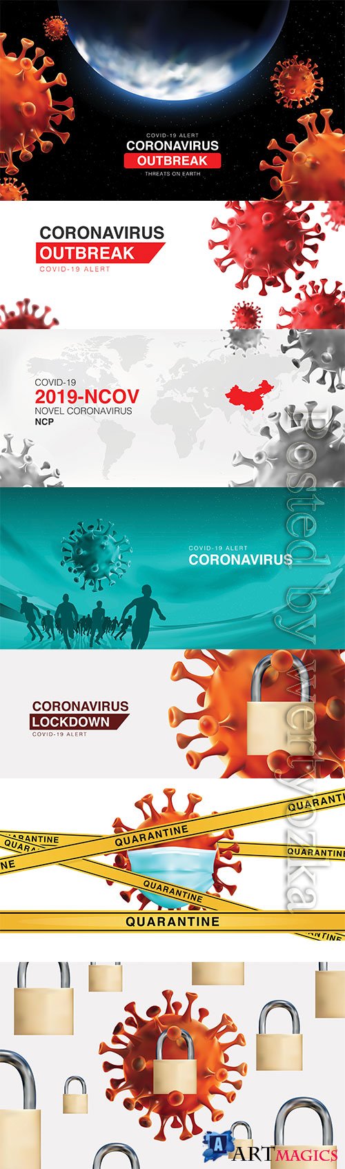 Isolated 3D Realistic illustration of Novel coronavirus cell 2019-nCoV