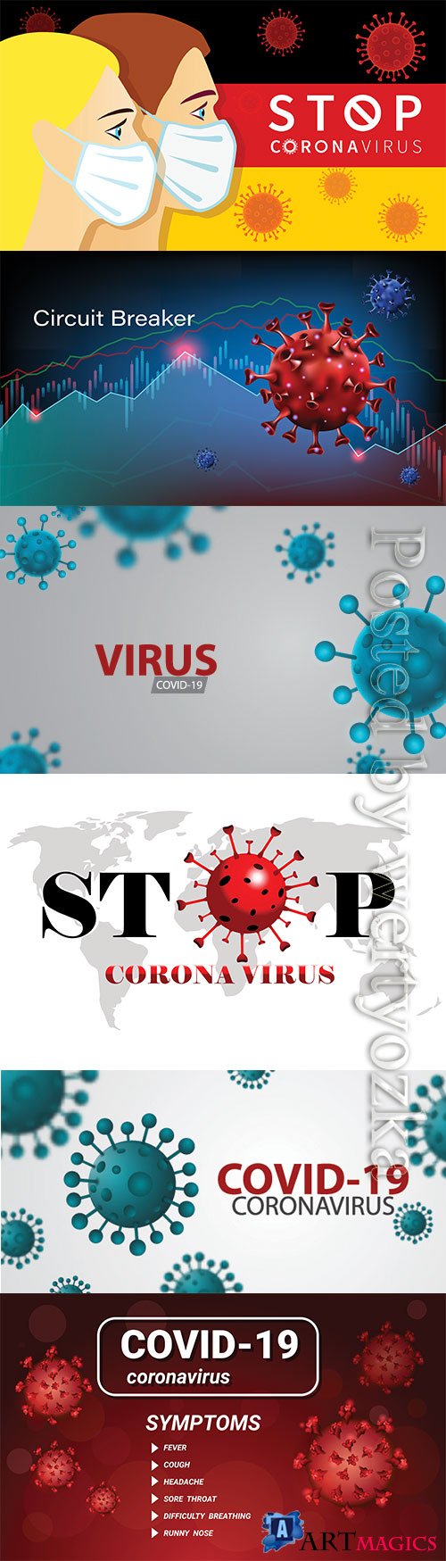 Pandemic coronavirus or covid-19 virus effect to stock market business