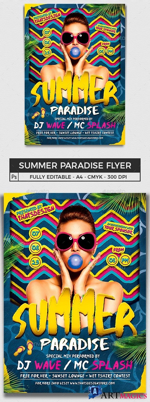 Summer Paradise Flyer Template - 15953769 - 659503