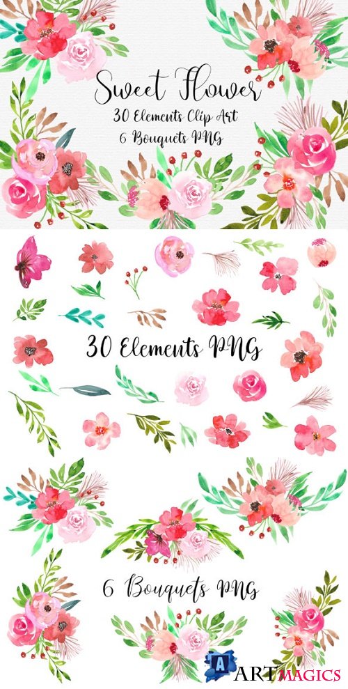 Sweet Flower Bouquet Clipart