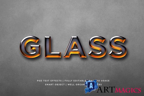 Hot Glass 3d Text Effect Mockup