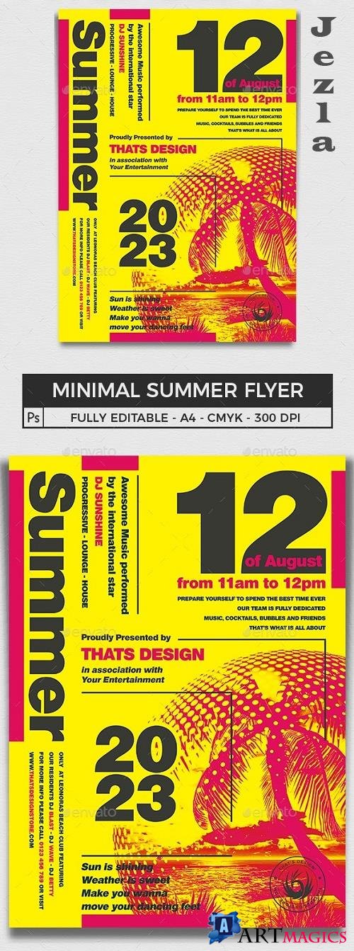 Minimal Summer Flyer Template V1 - 16540130 - 727538