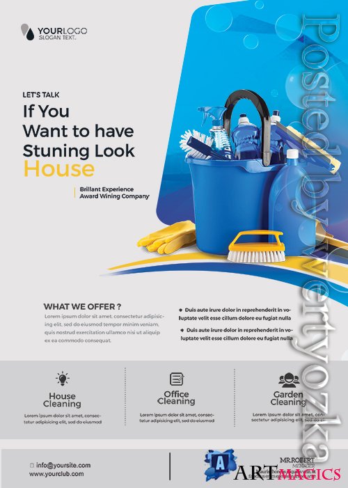 Cleaning Service - Premium flyer psd template