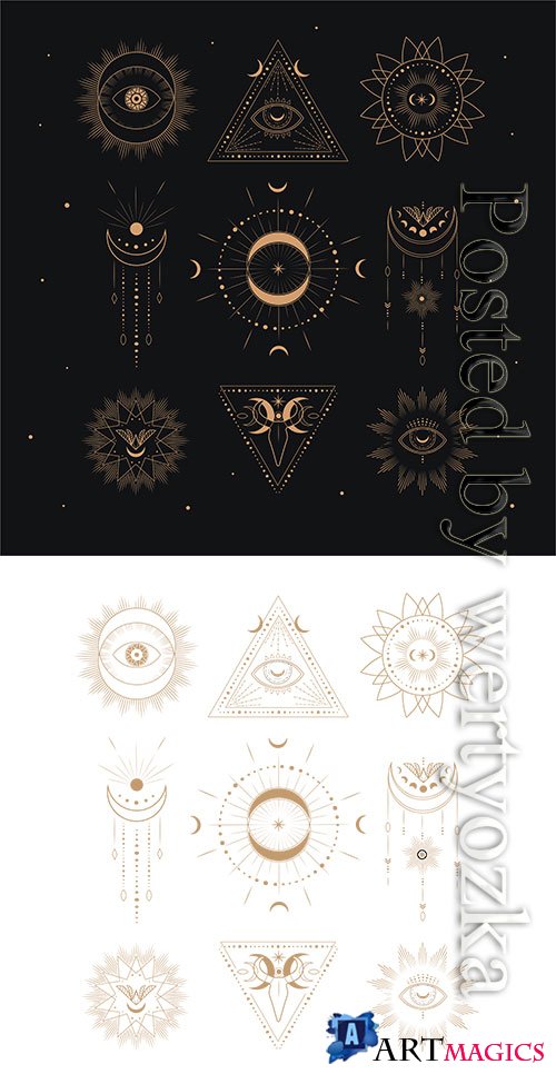 Sacred geometric logo template