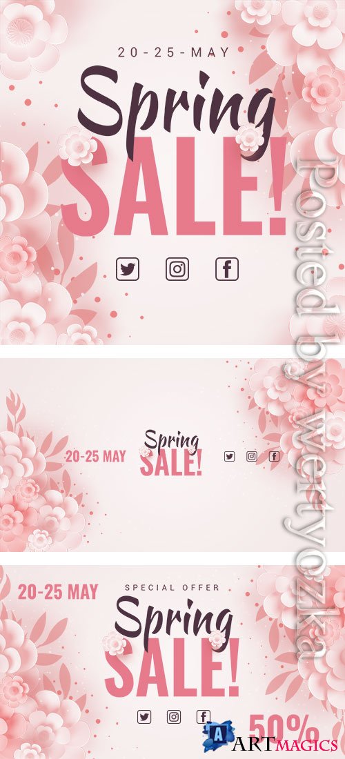 Spring Sale - Premium flyer psd template