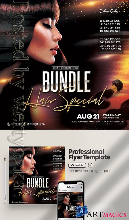 Hair Bundles - Premium flyer psd template