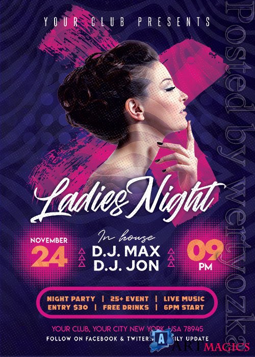 Ladies Night Club Party - Premium flyer psd template