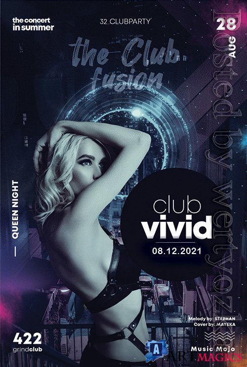 Club vivid - Premium flyer psd template