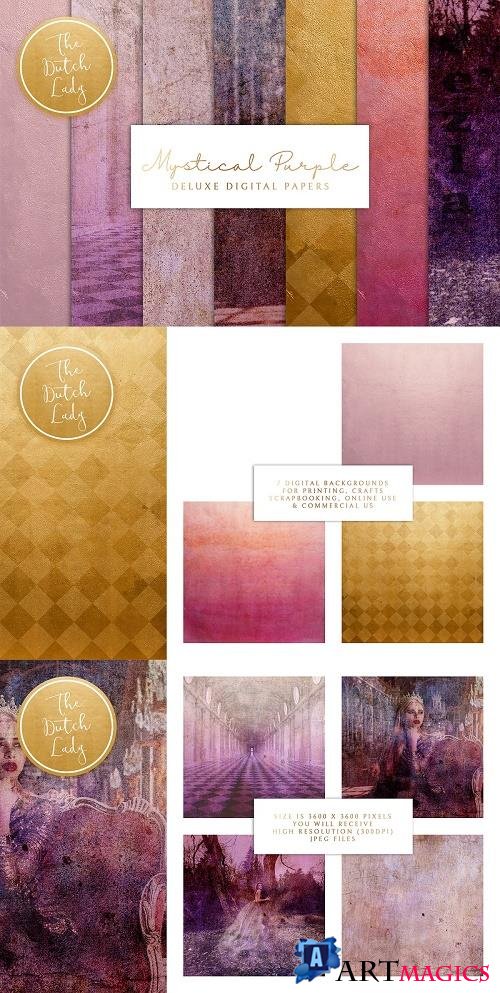 Mystical Purple Digital Backgrounds - 4745549