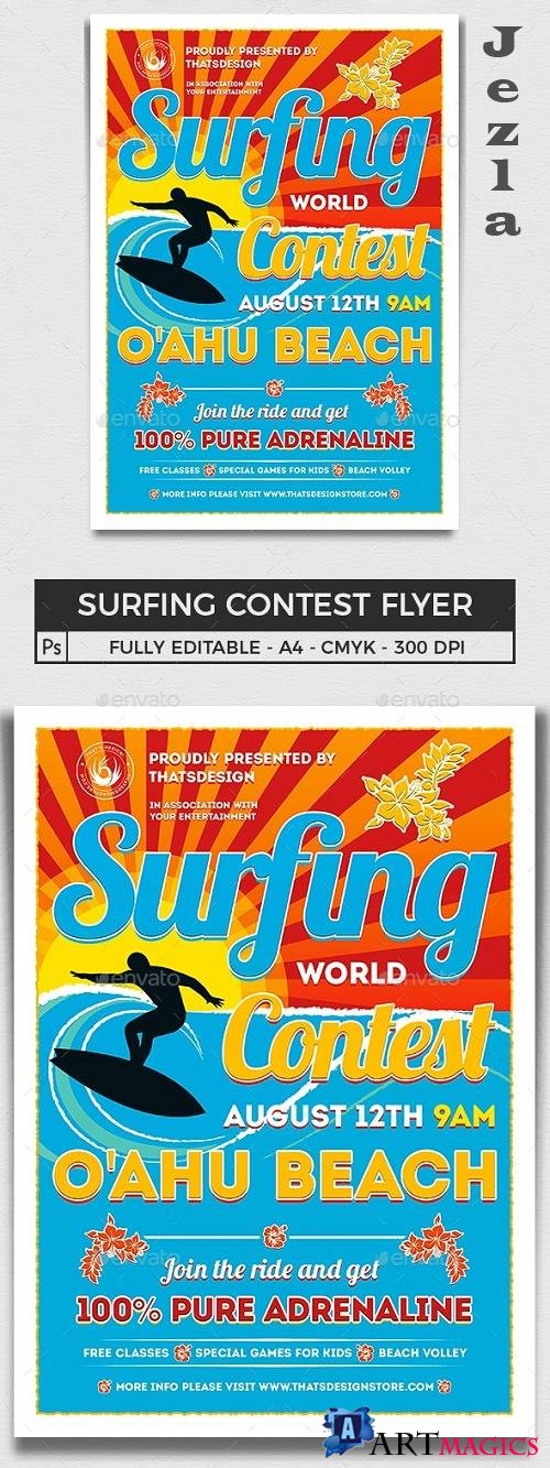 Surfing Contest Flyer Template  - 16693542 - 743171