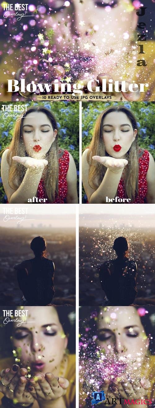 Blowing Glitter Overlays - The Best Overlays original Photography Effects