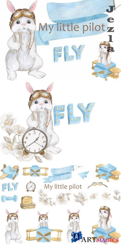 My little pilot - Rabbit little pilot - 530899