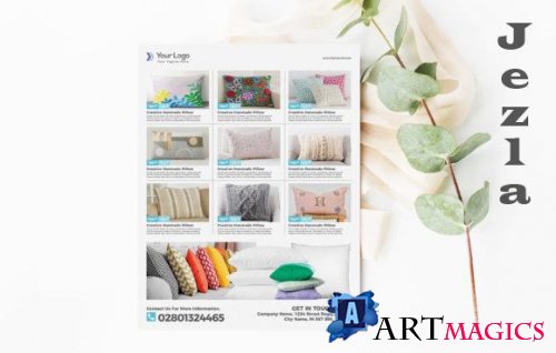 Pillow Product Flyer Promotion Template
