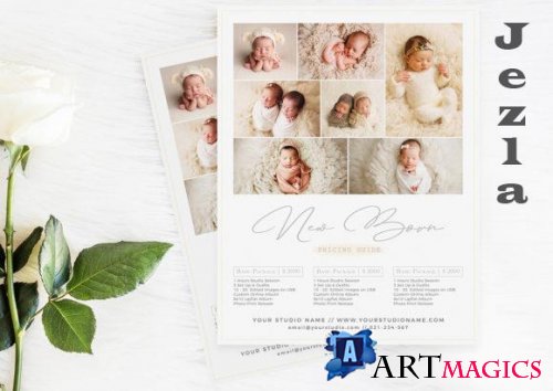 New Born Price Guide Photography Flyer