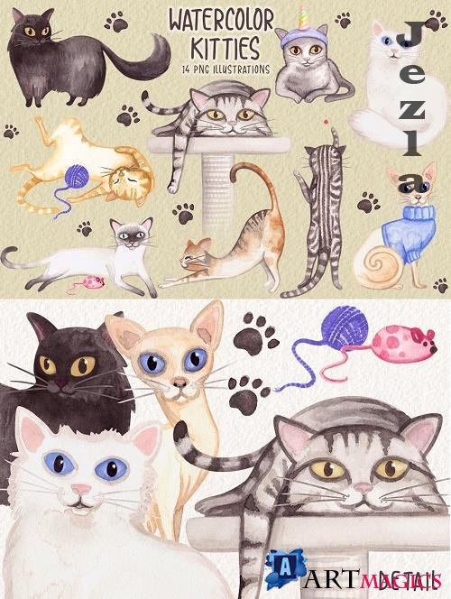 Watercolor Cats - 4768891