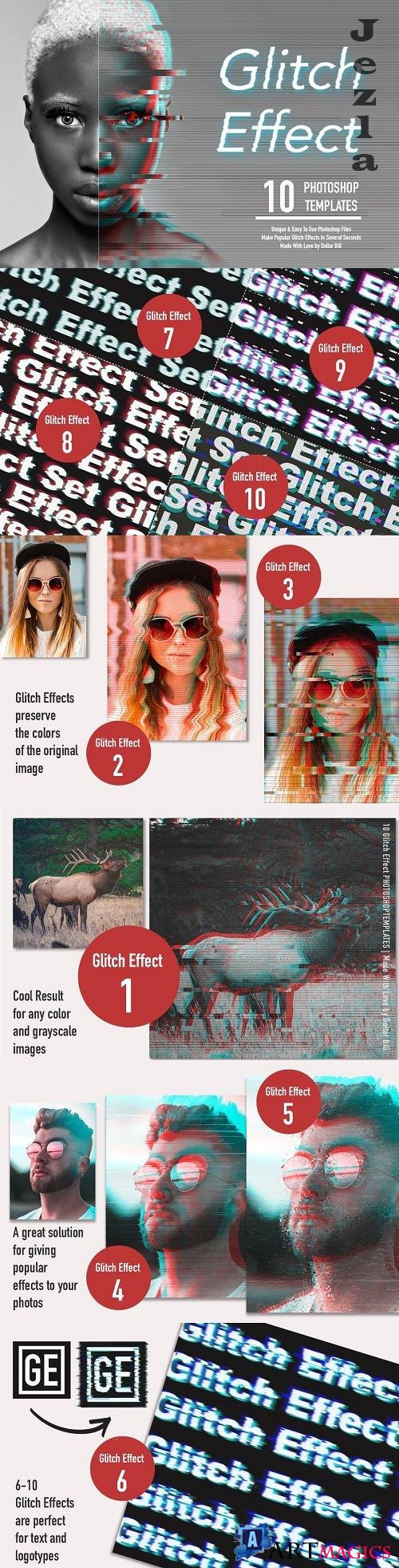 Glitch Effect Set for Photoshop - 4772227