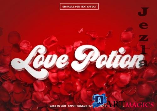 Love Rose Petals Text Effect