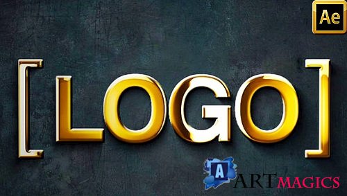 Gold 3D Logo Animation 115 - Project for After Effects