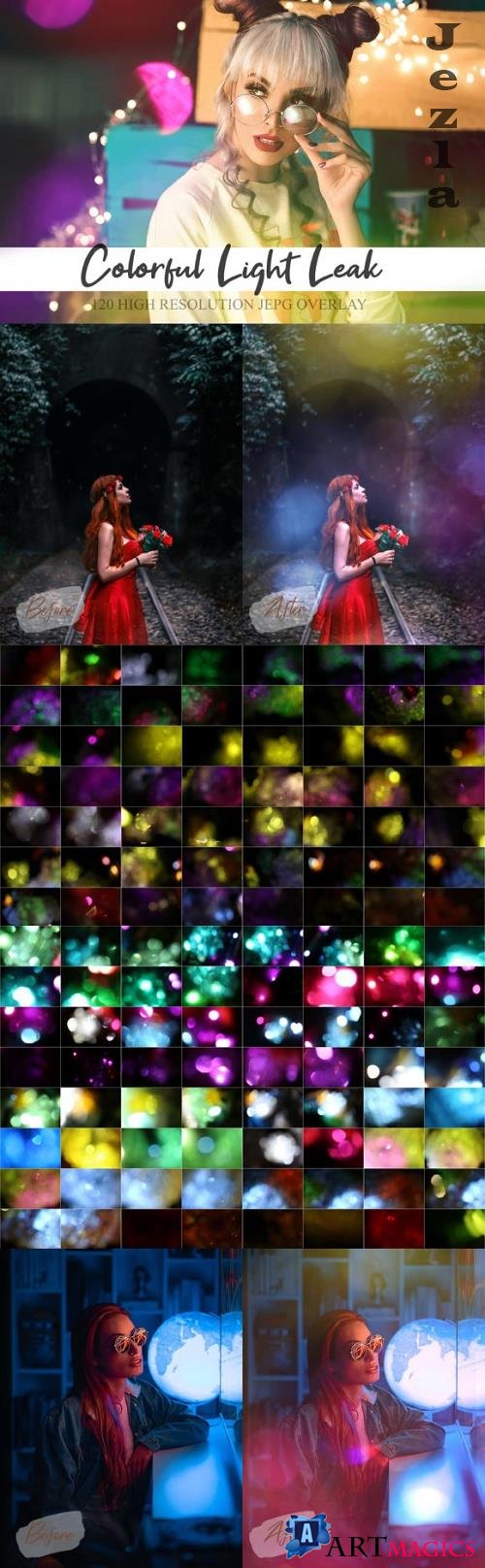 120 Colorful Light Leak Photoshop Effect