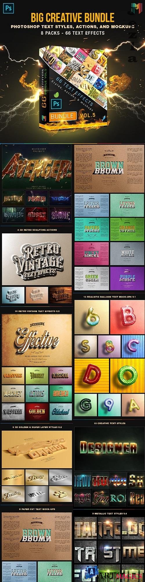 66 Creative Text Effects Bundle 5 - 26168423