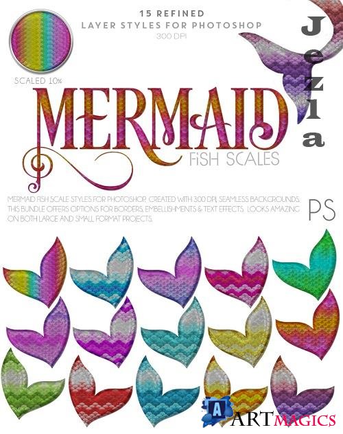 Mermaid Fish Scales -82090 - Potoshop Styles