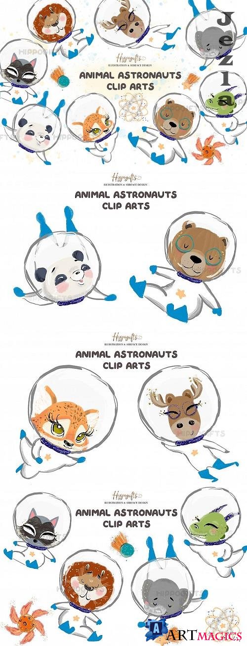 Animal astronauts cliparts - 535855