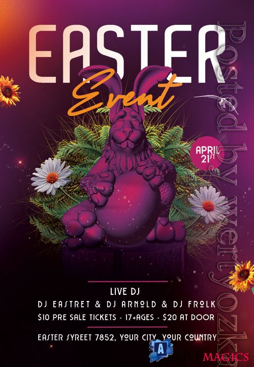 Easter event party - Premium flyer psd template