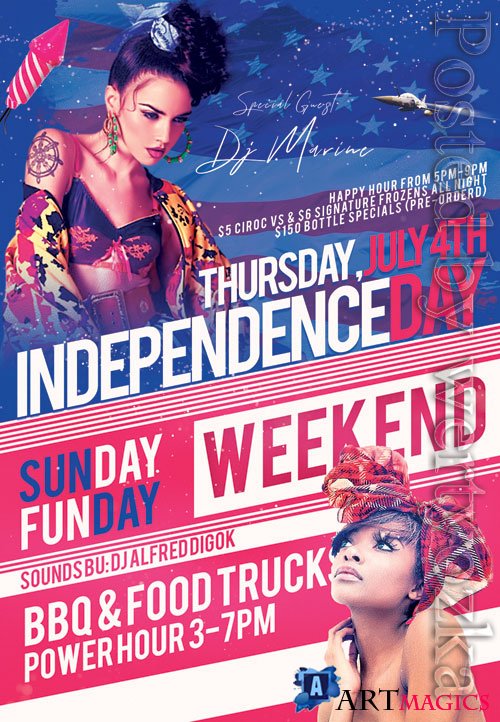Independence day event - Premium flyer psd template