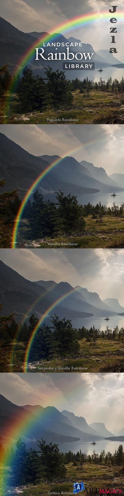 Landscape Rainbow Library - Photoshop Action 25878214