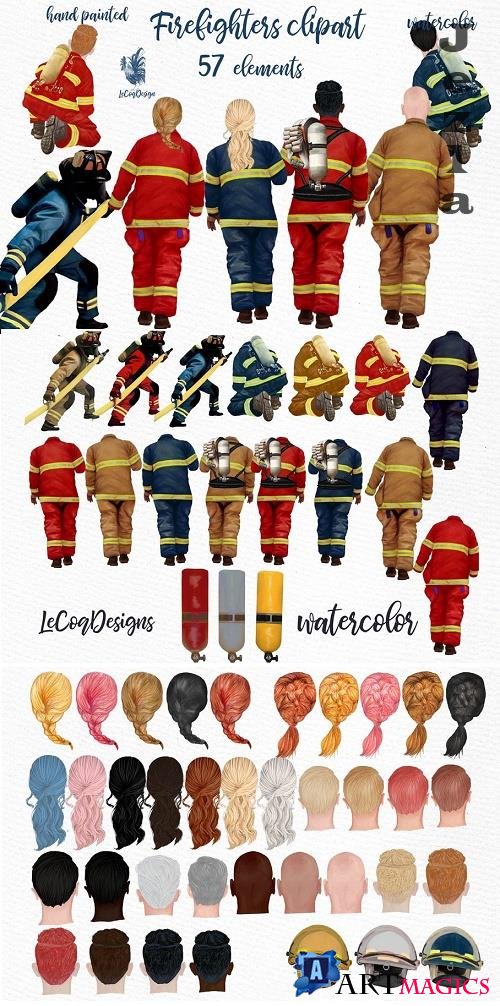 Firefighters clipart Fireman clipart - 4821574
