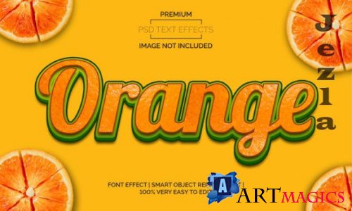 Orange Text Effects Style Premium