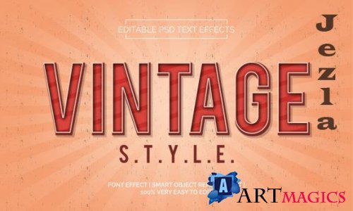 Vintage Style Text Effects Style Premium
