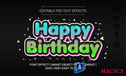 Happy Birthday Text Effects Style