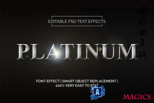 Platinum Chrome Text 3D Style Premium
