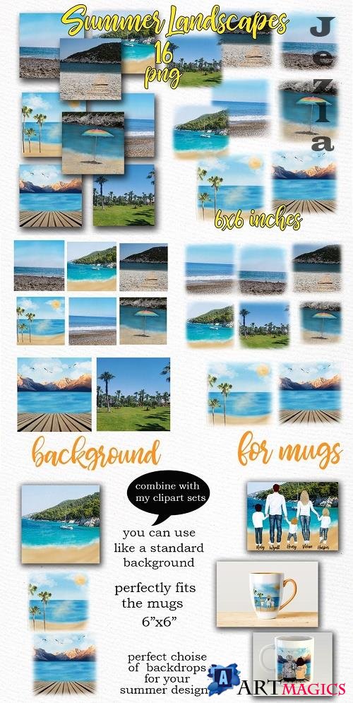 Summer backdrop Beach landscape - 4859615