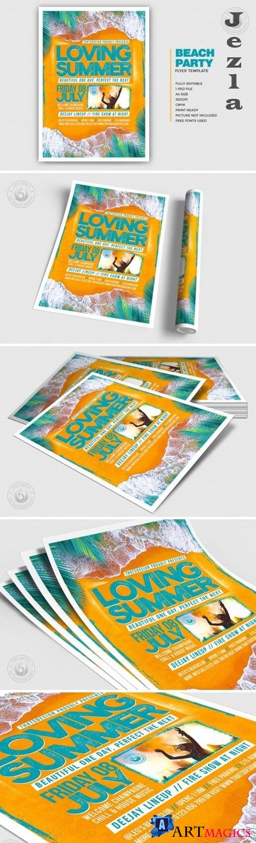 Beach Party Flyer Template V9 - 4870354